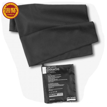 serviette de sport en gros suède sport microfibre avec sac et bande wrap